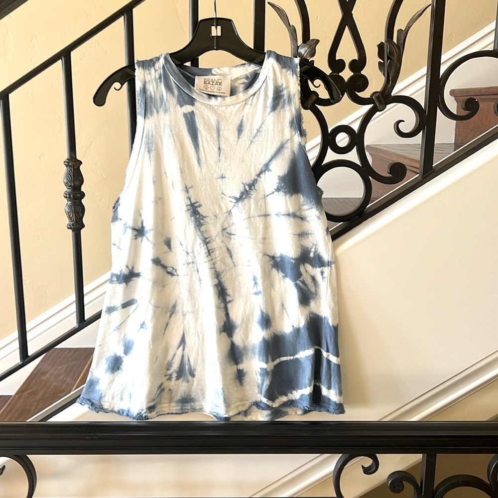 Brand Bazar Sleeveless Tie-dye R Shirt One Size
